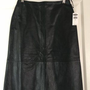 Old Navy Leather Black Skirt 2